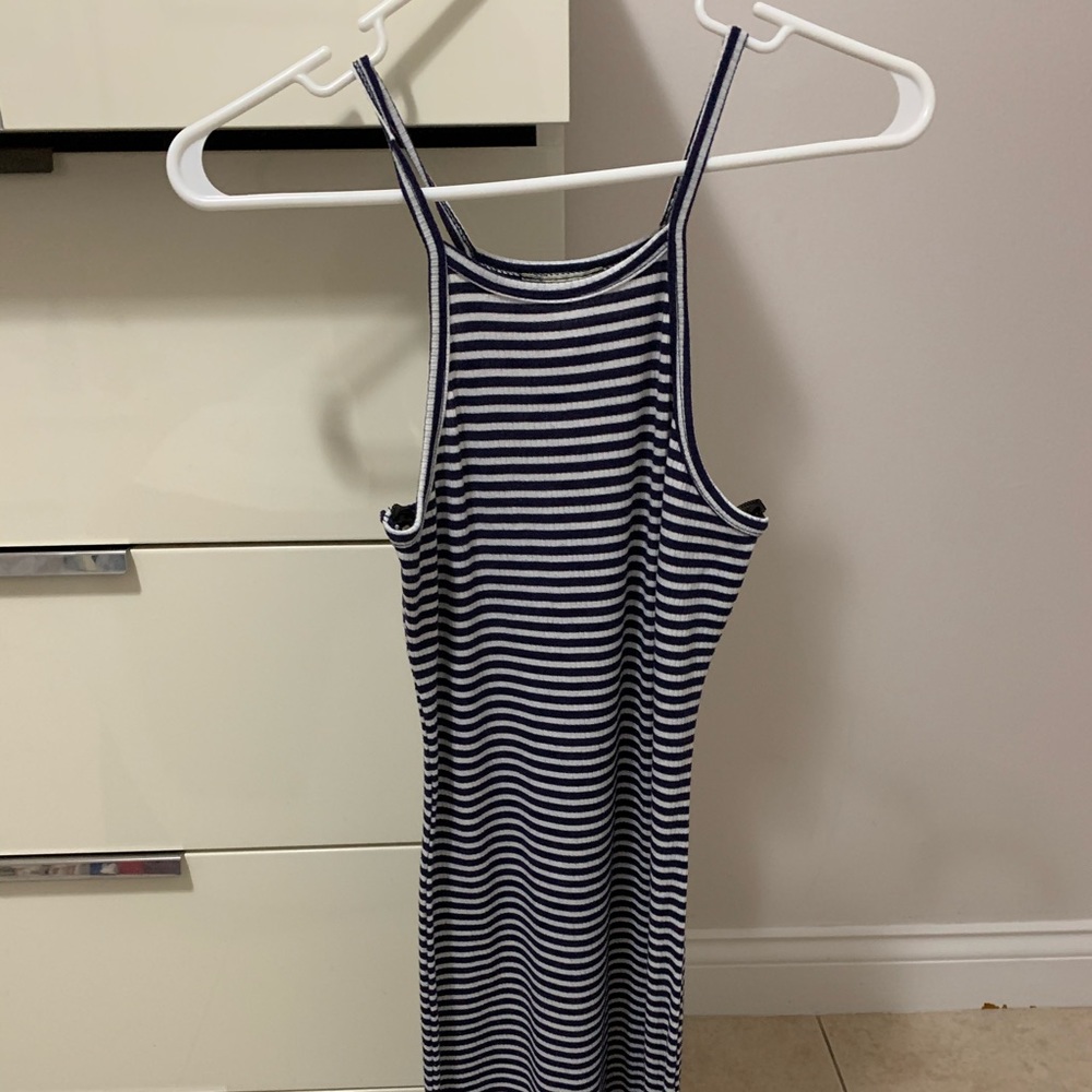FRANCESCA’S BLUE & WHITE STRIPED DRESS